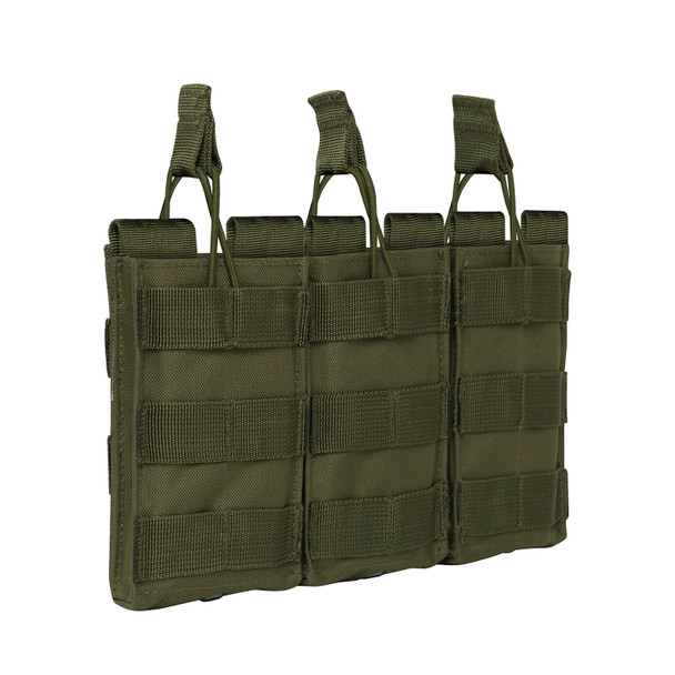 Rothco Molle Open Top Triple Olive Green Mag Pouch Rothco Molle Open Top Triple Olive Green Mag Pouch